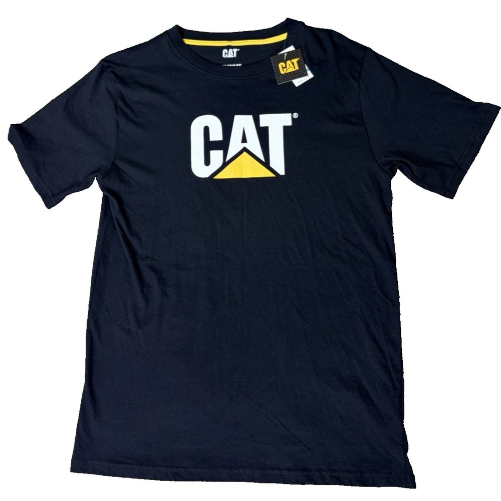 NWt Caterpillar Kids T-shirt Size XL Short Sleeve CAT Logo Black Tee